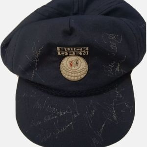 1996 Buick Open Autographed Men's Hat Blue signed by Phil Mickelson and others